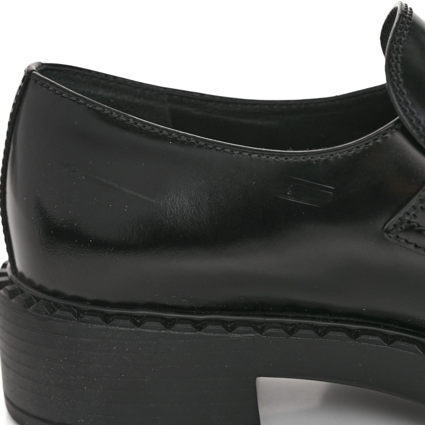 Spazzolato Metal Triangle Logo 50mm Loafers 37.5 Black