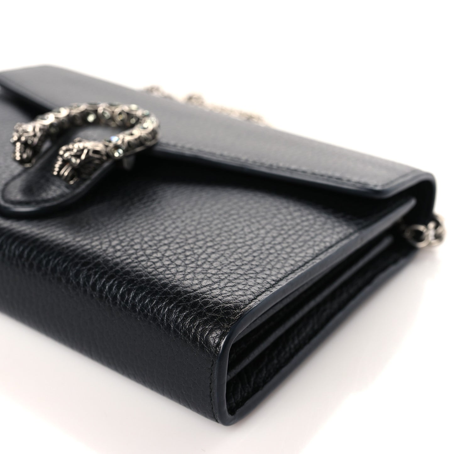 Calfskin Mini Dionysus Chain Wallet Black