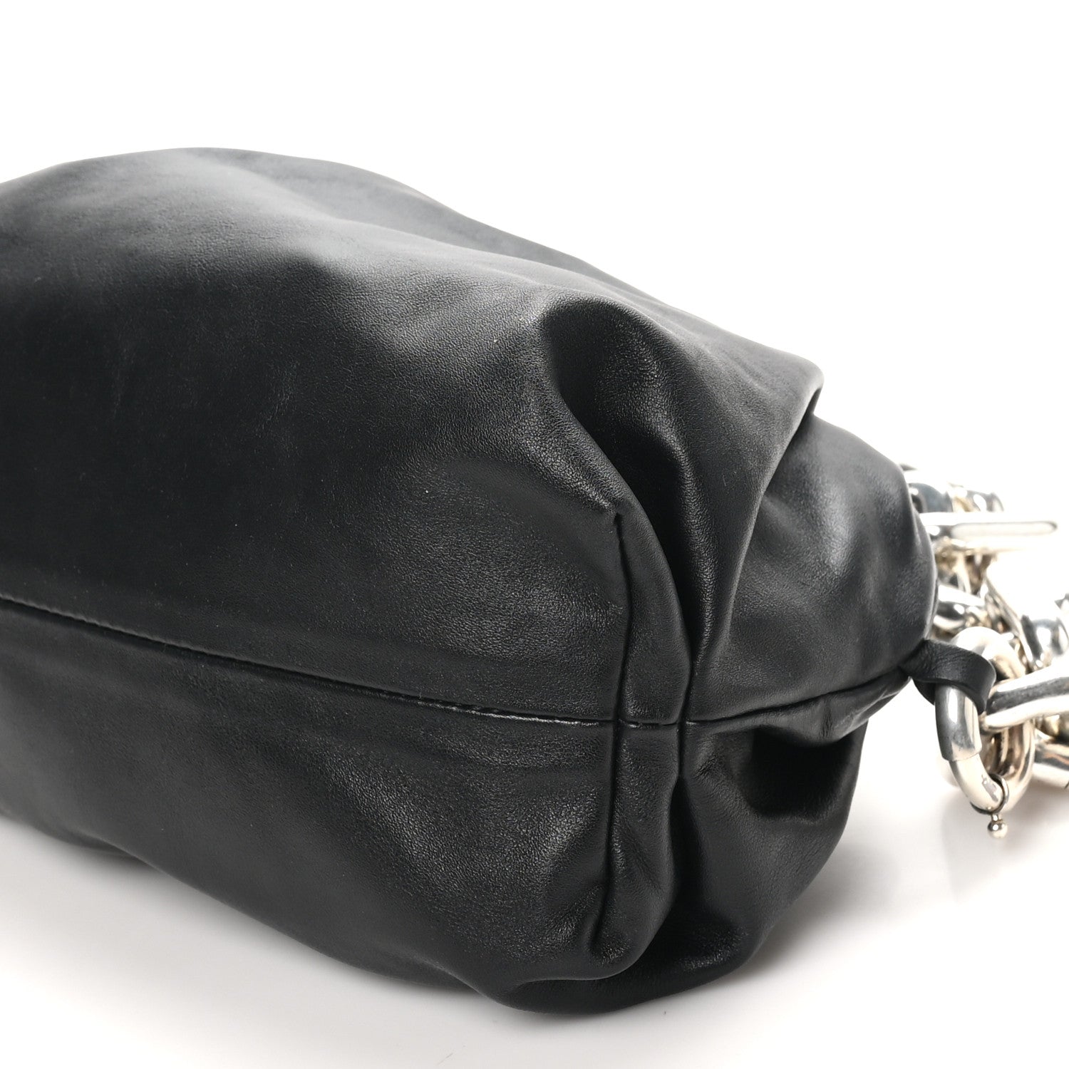 Bottega Veneta Calfskin The Pouch Chain Black 10 of 11