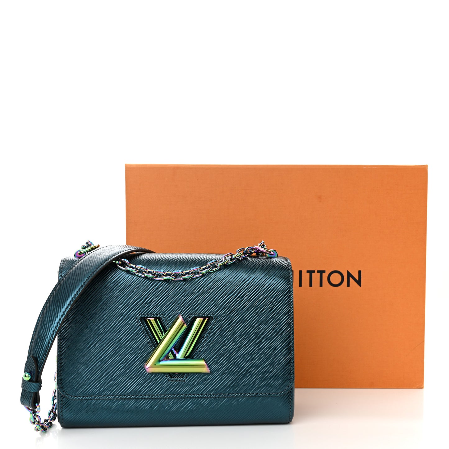 Epi Twist Scarabeo Shoulder Bag MM Blue Boreale