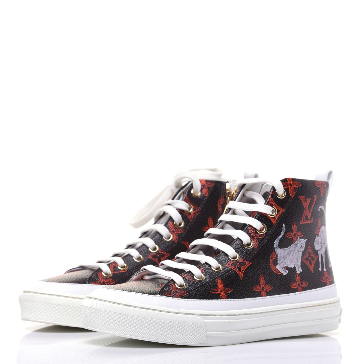 Louis Vuitton Catogram Stellar Sneaker Boots 35 Marron 3 of 14