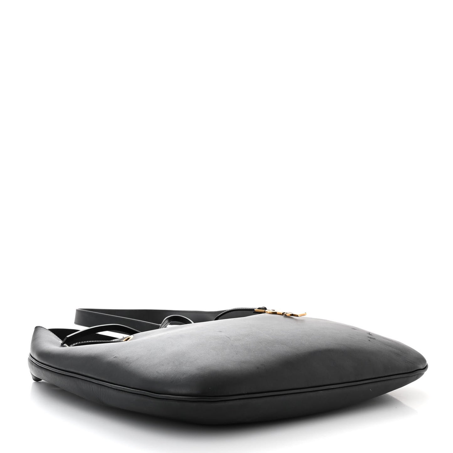 Smooth Calfskin Paris VII Large Flat Hobo Black