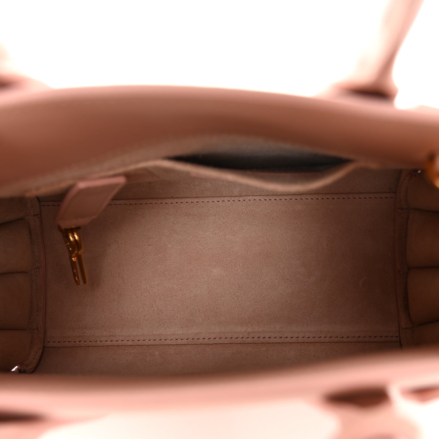 SAINT LAURENT Calfskin Nano Sac De Jour Pale Pink