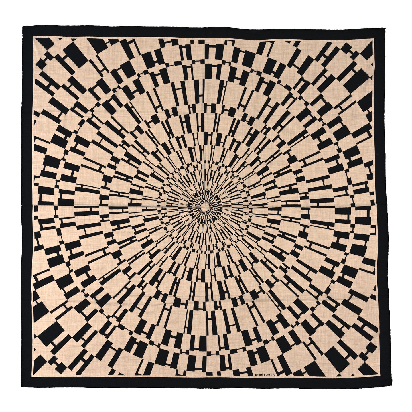 Cashmere Silk Op'H Shawl 140 Black Naturel