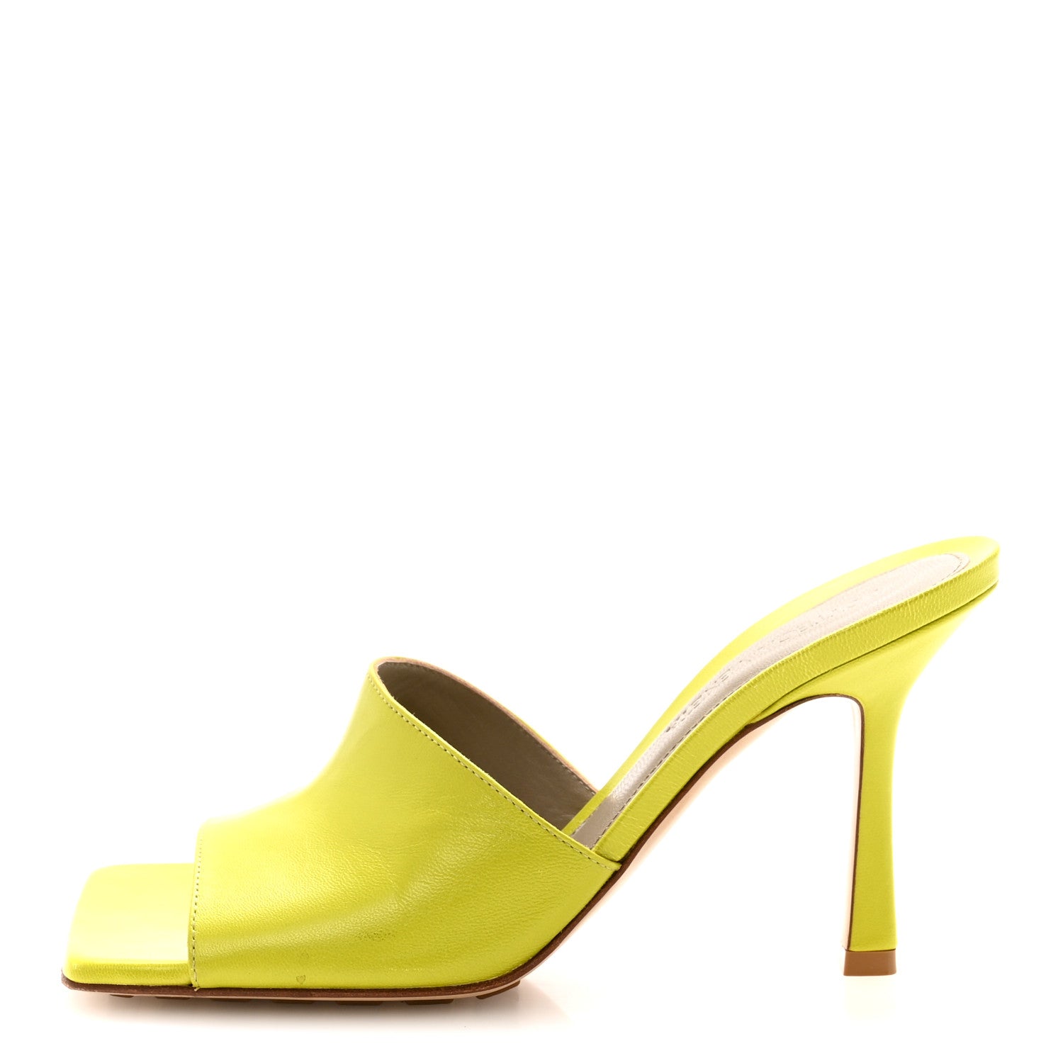 Bottega Veneta Lambskin Stretch Mule Sandals 35.5 Kiwi 1836338