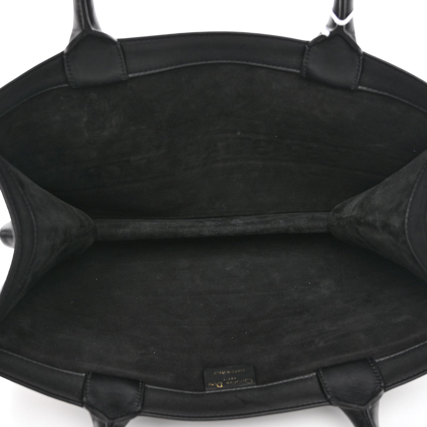 Calfskin Embossed Medium Book Tote Black