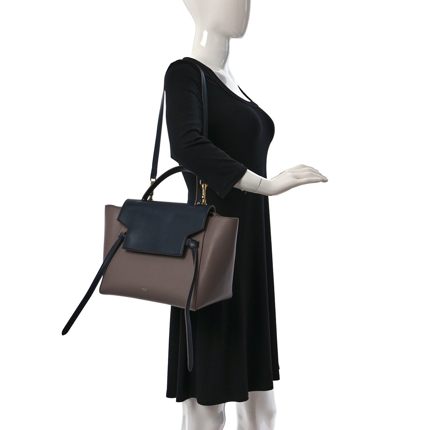 Smooth Calfskin Mini Bi-Color Belt Bag Light Smoke Violet