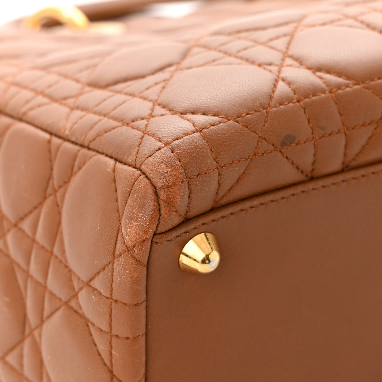 Lambskin Cannage Large Lady Dior Tan