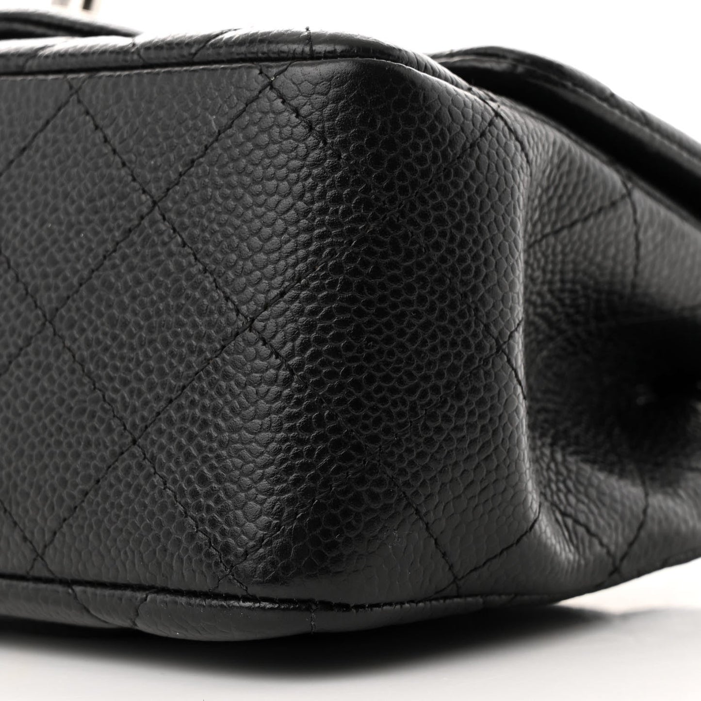 Caviar Quilted Mini Square Flap Black