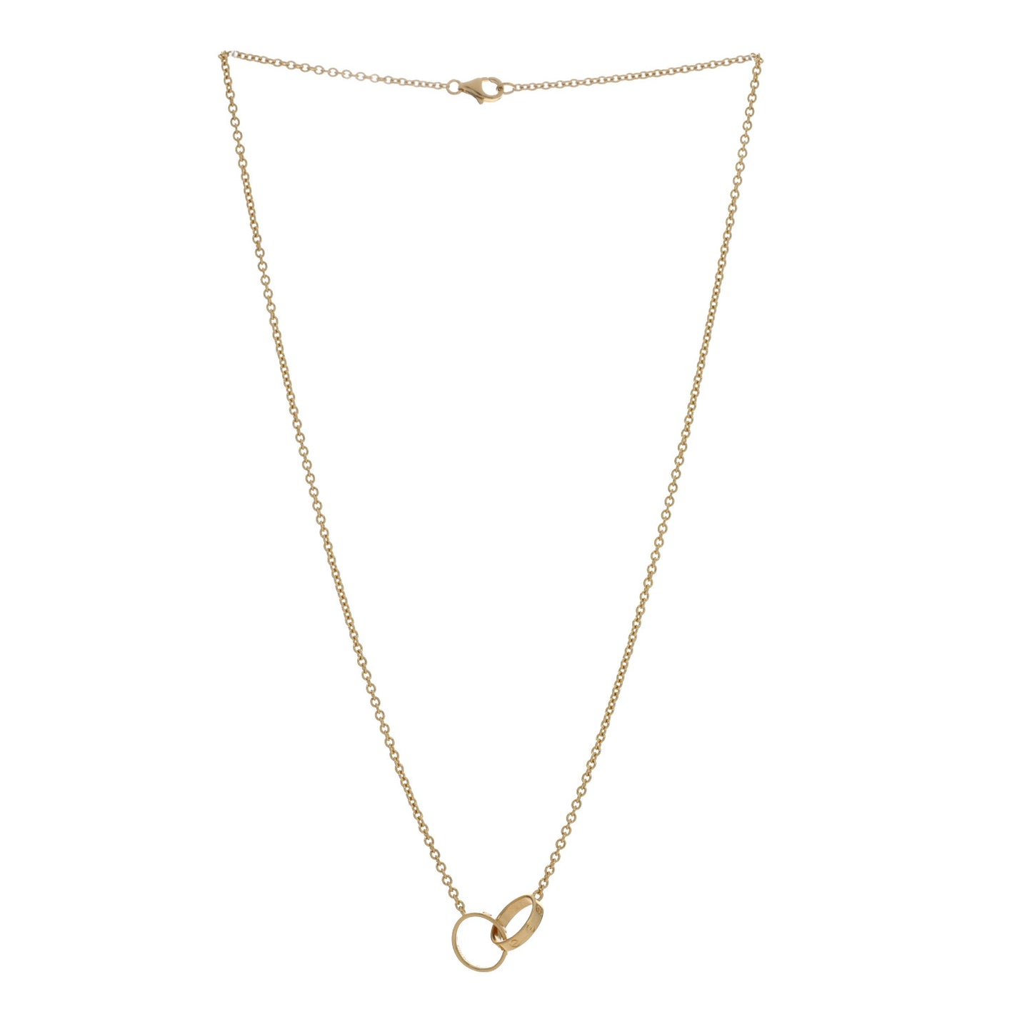 18K Yellow Gold Interlocking LOVE Necklace