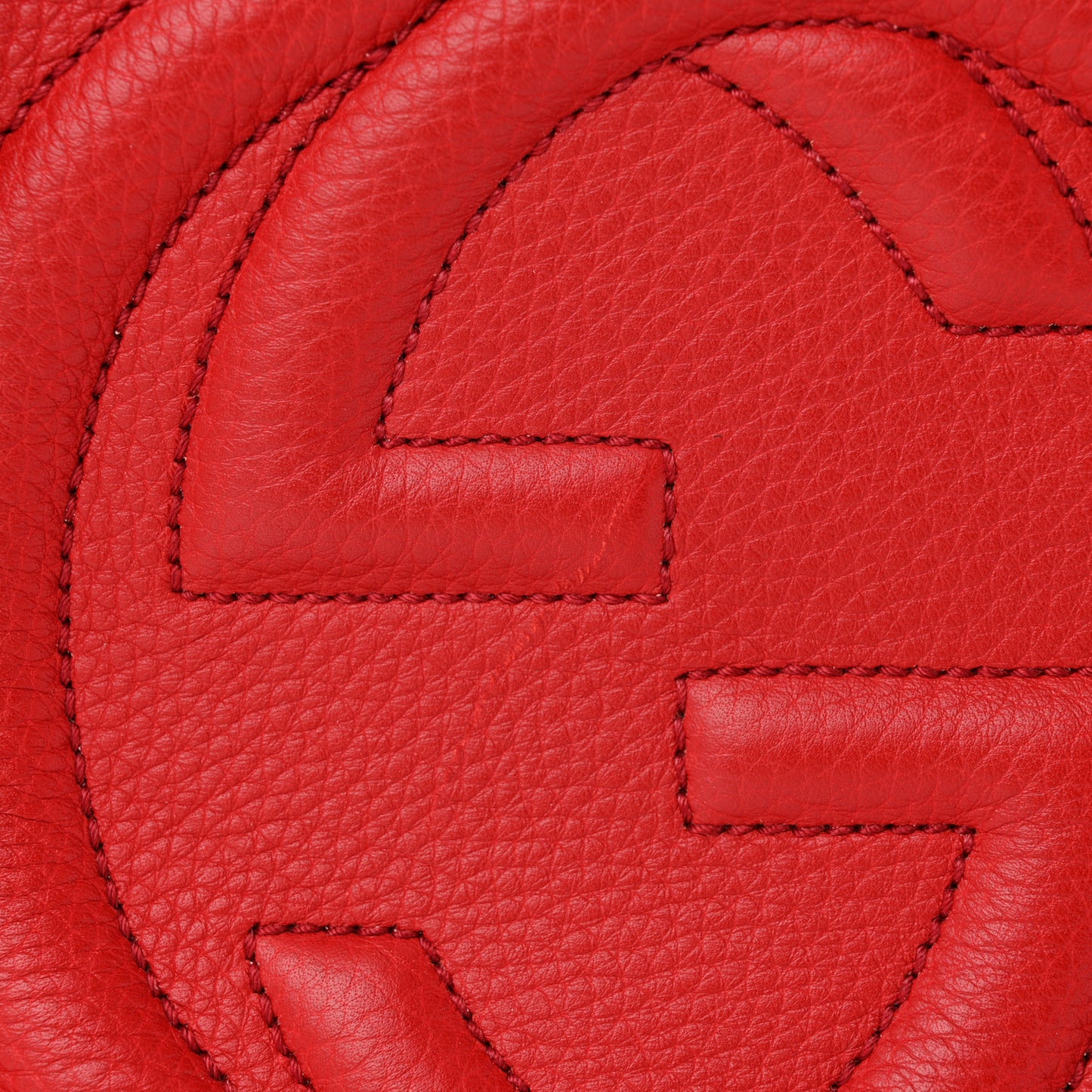 Pebbled Calfskin Large Soho Hobo Tabasco Red
