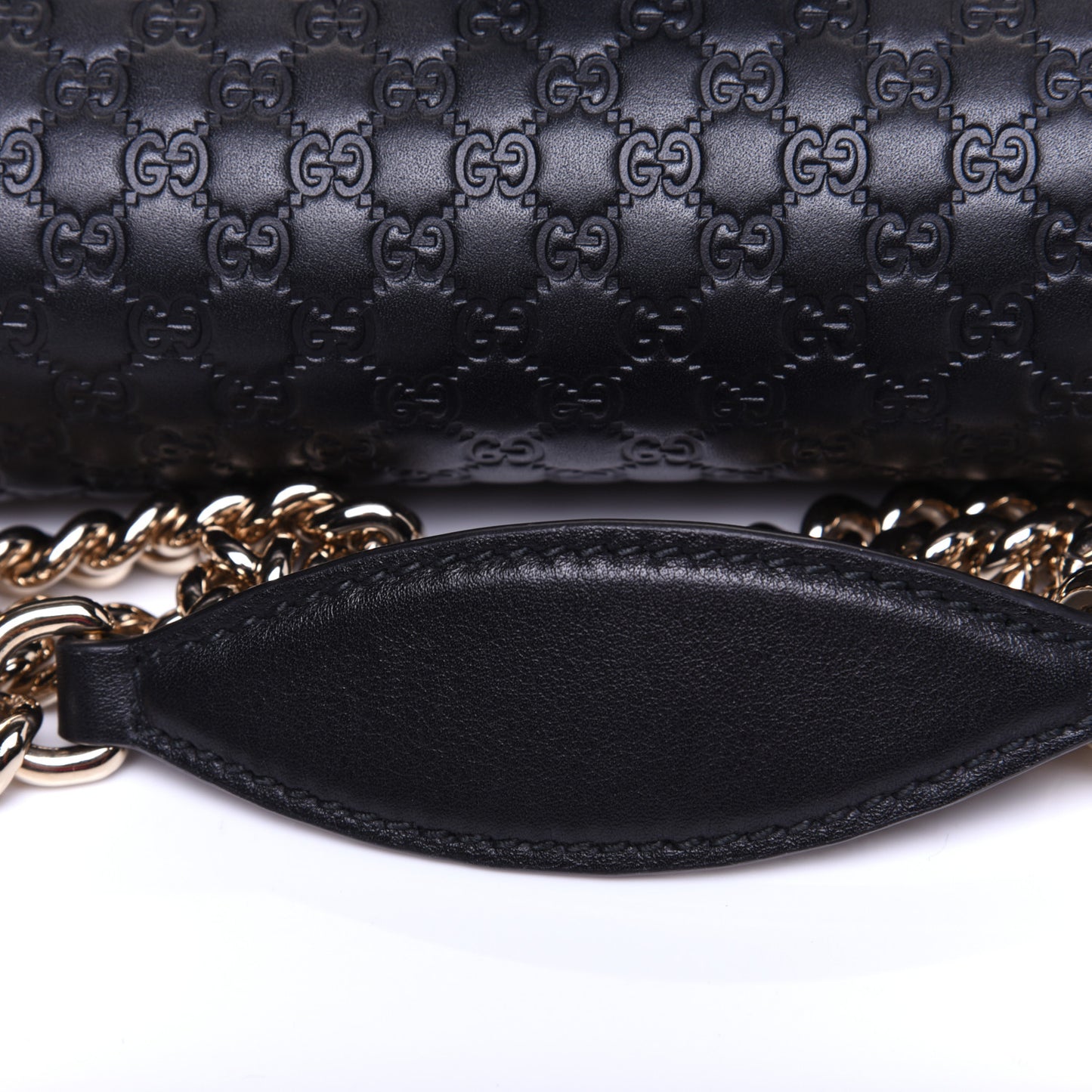 Microguccissima Medium Emily Chain Shoulder Bag Black