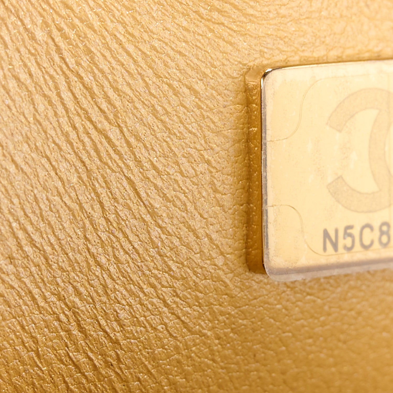 Chanel Metallic Lambskin Resin Quilted Top Handle Mini Flap Gold 8 of 11