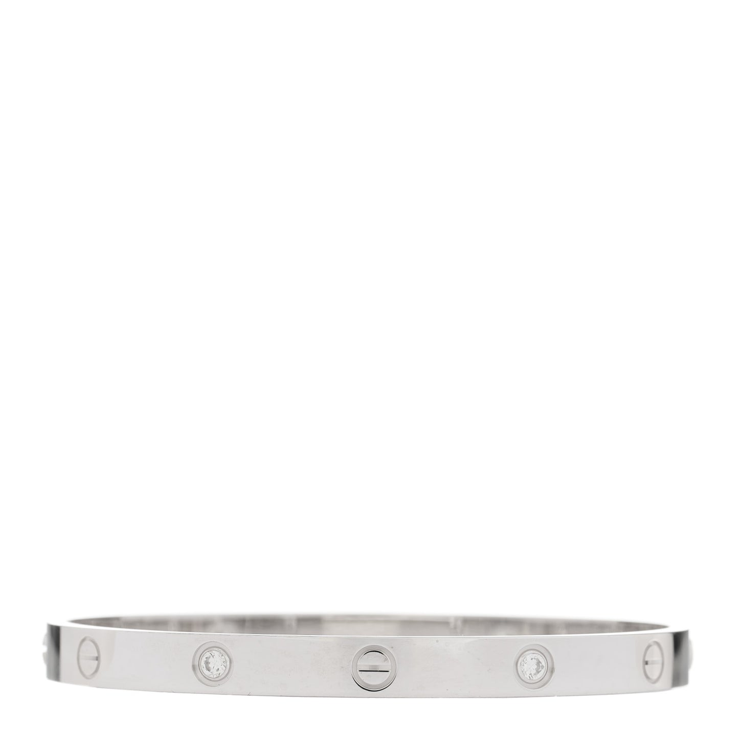 18K White Gold 4 Diamond Love Bracelet 19