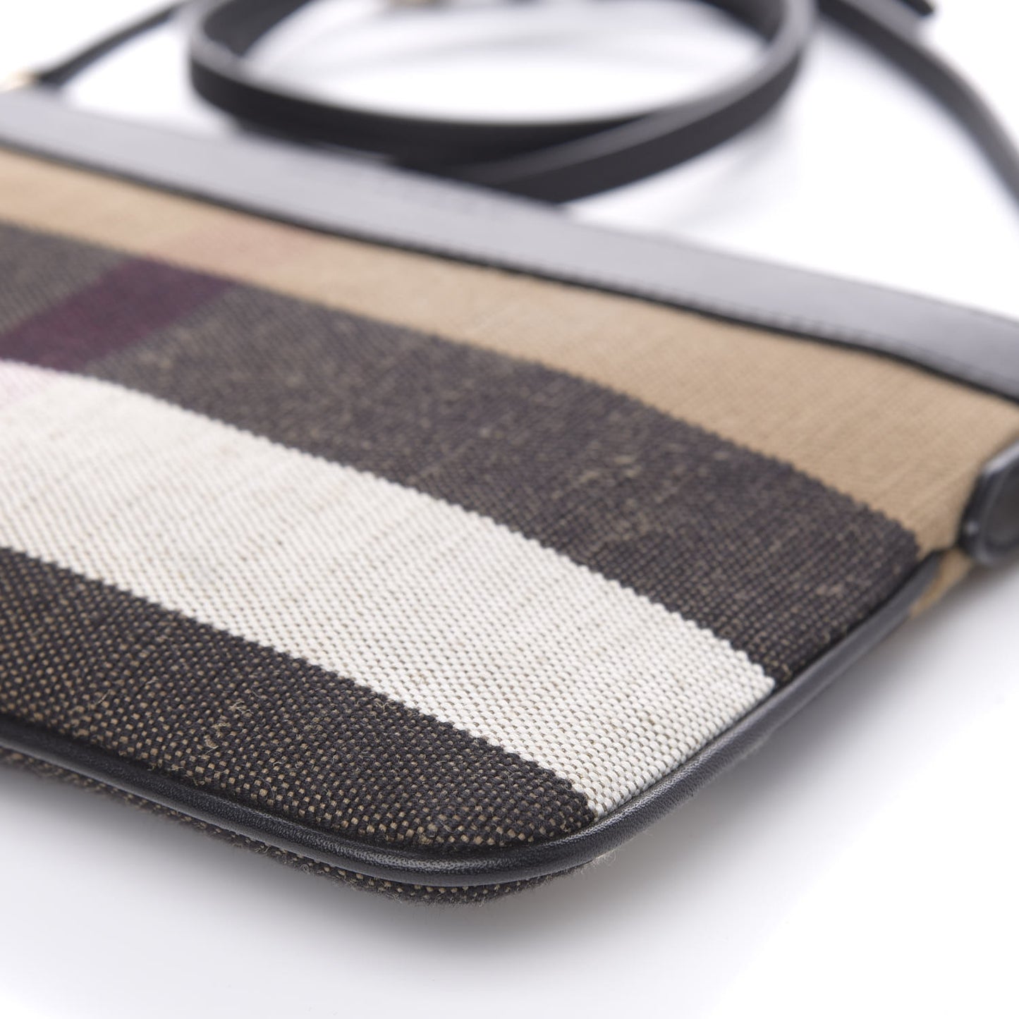 Mega Check Peyton Crossbody Clutch Bag Black