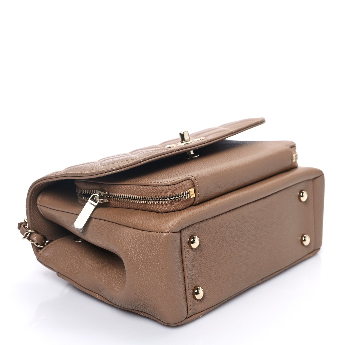 Caviar Quilted Medium Business Affinity Flap Beige
