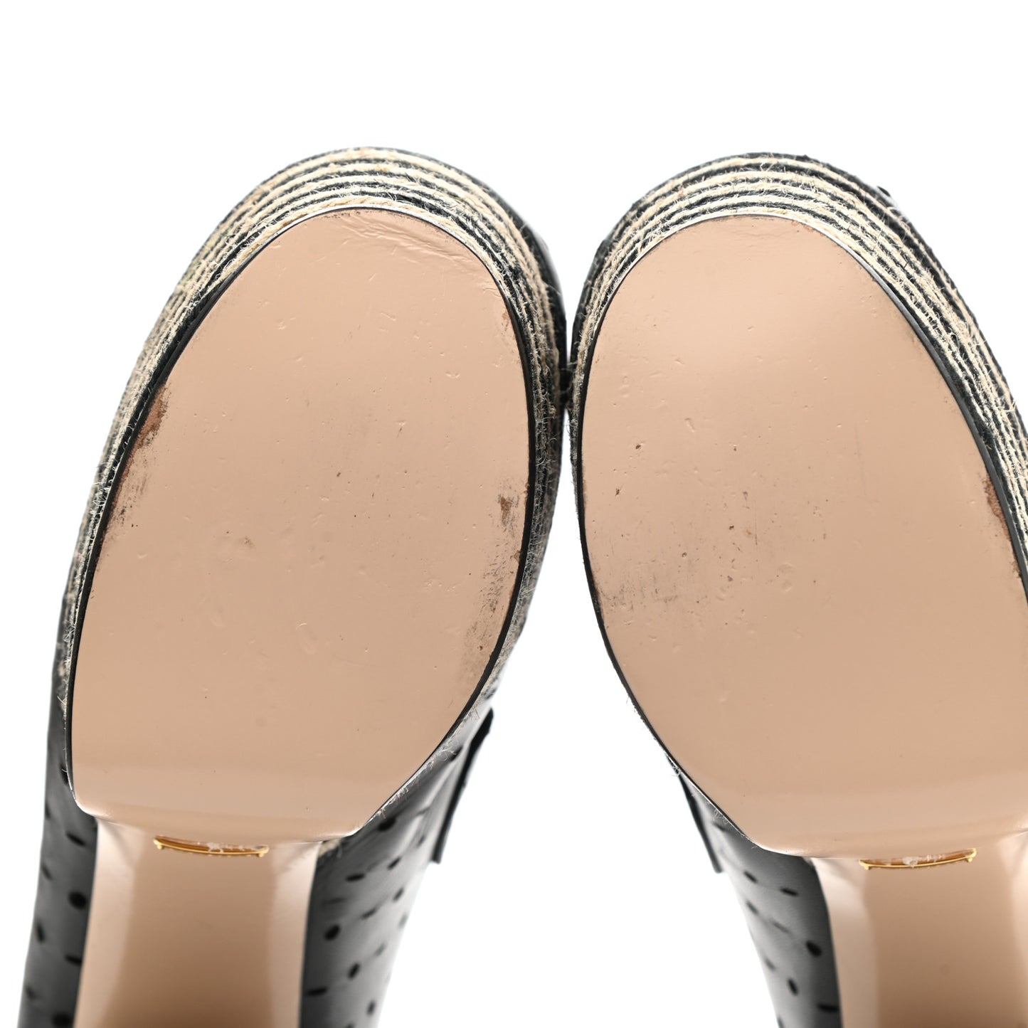 Calfskin Perforated Vegas Espadrille Platform Loafers 39 Black