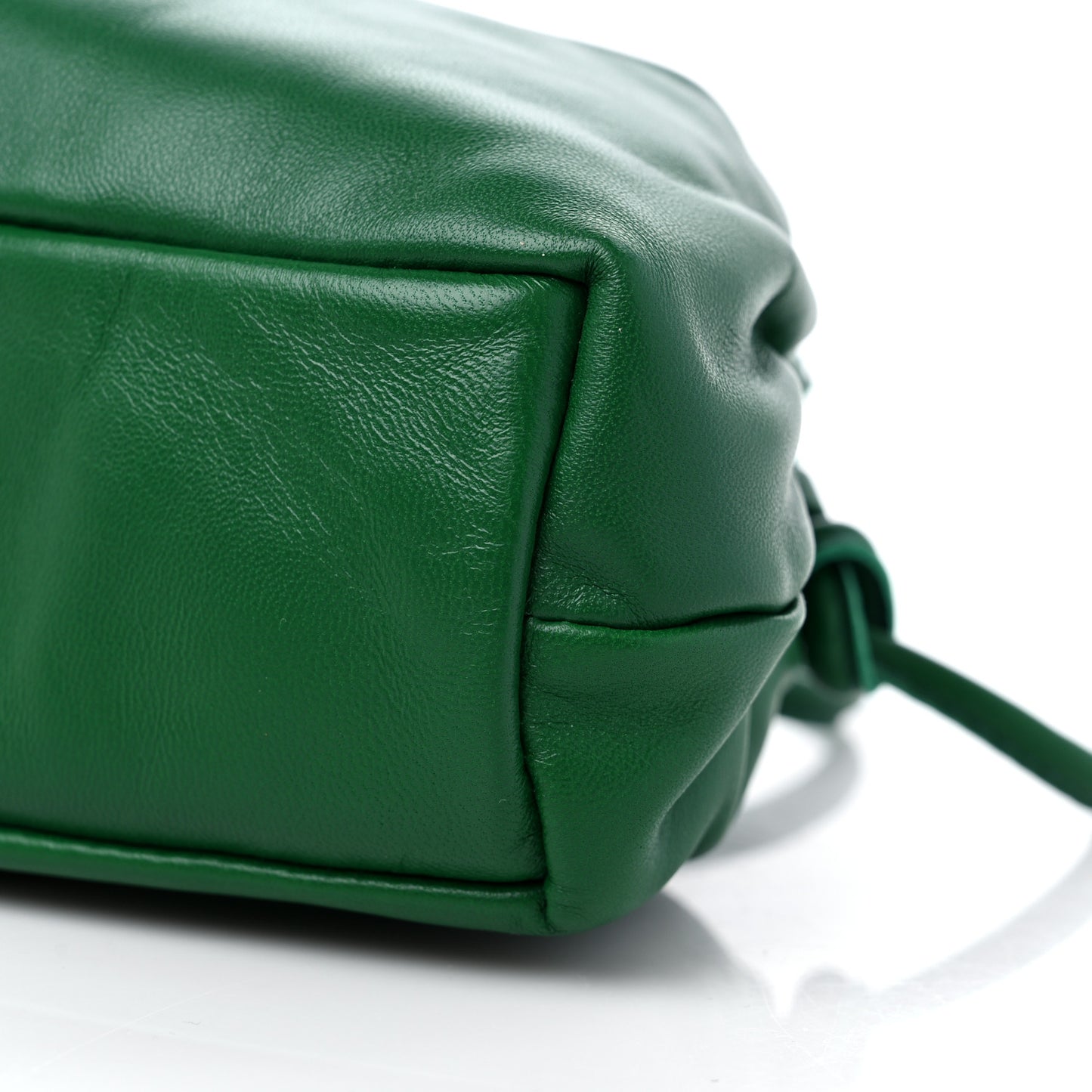 Lambskin Mini Cloud Clutch Green
