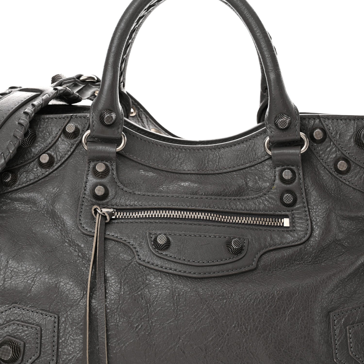 Balenciaga Agneau Arena Neo Cagole City Handbag Dark Grey 8 of 13