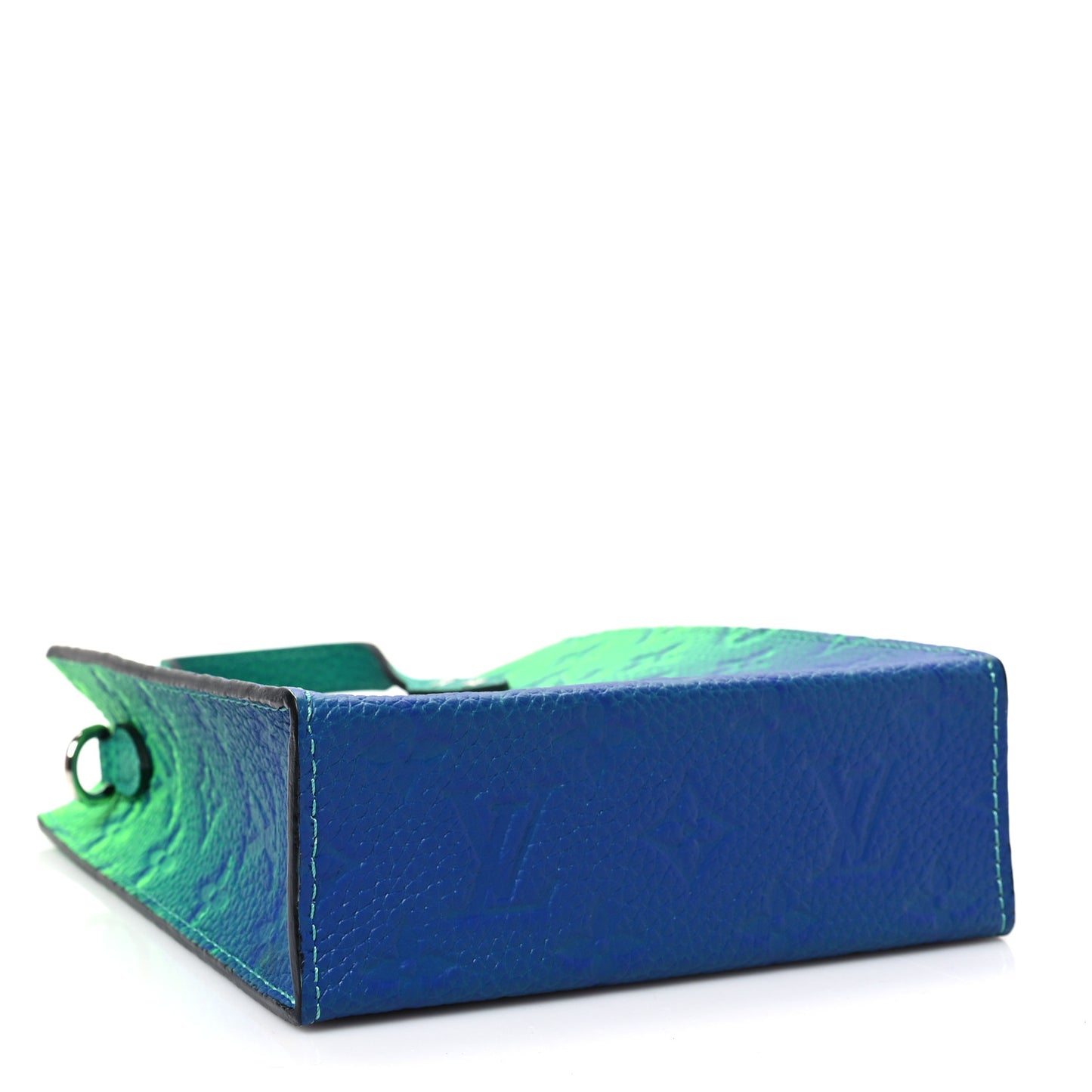 Taurillon Illusion Sac Plat XS Bleu Vert