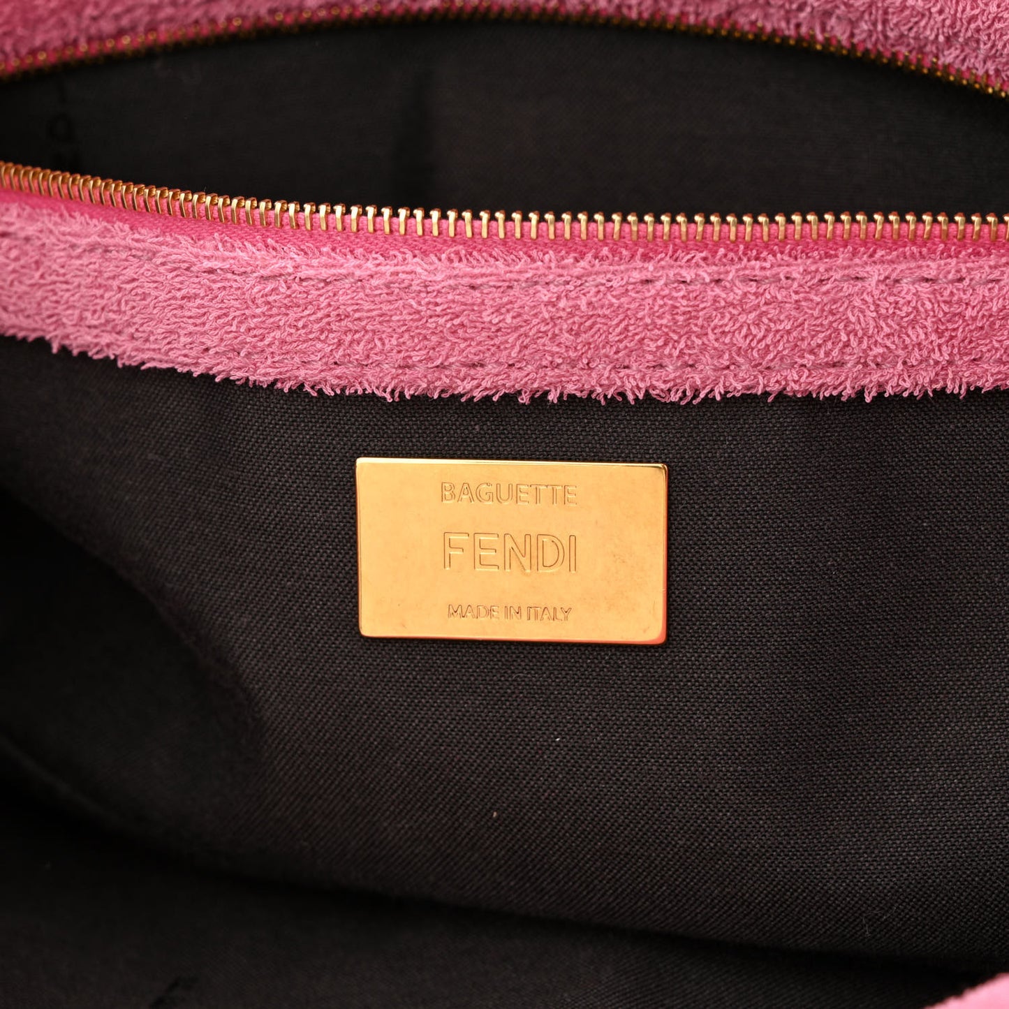 Terry Cloth Vitello Century Matte FF 1974 Embossed Baguette Lollypop