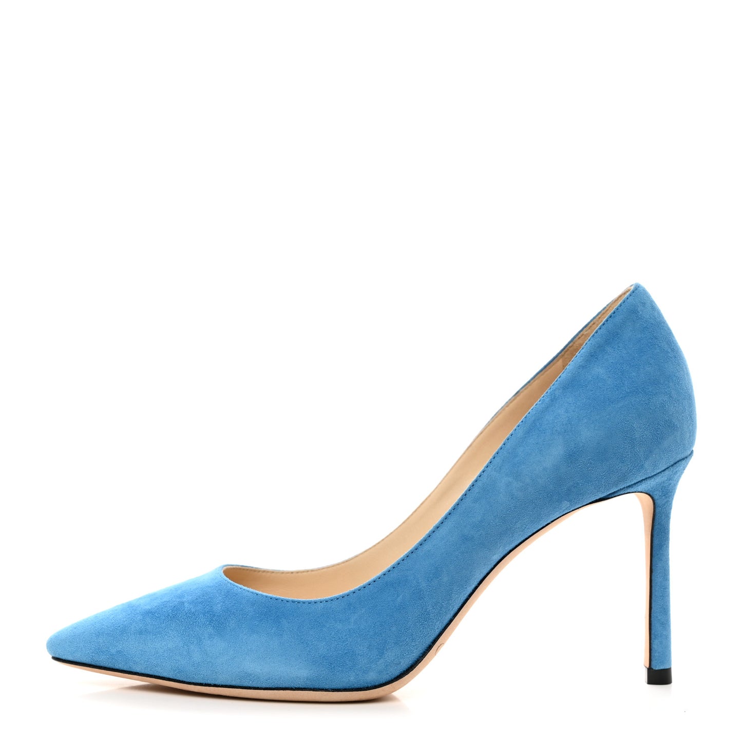 JIMMY CHOO Suede Romy 100 Pumps 36.5 Robot Blue
