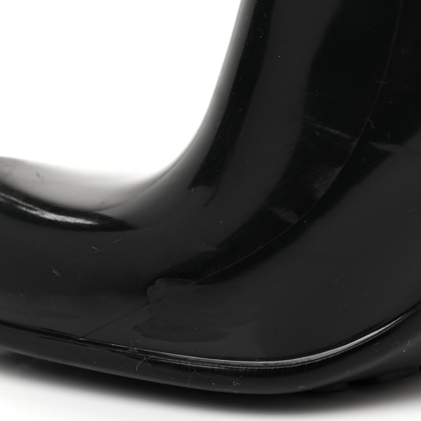 Rubber Shine Ankle Boots 38 Black