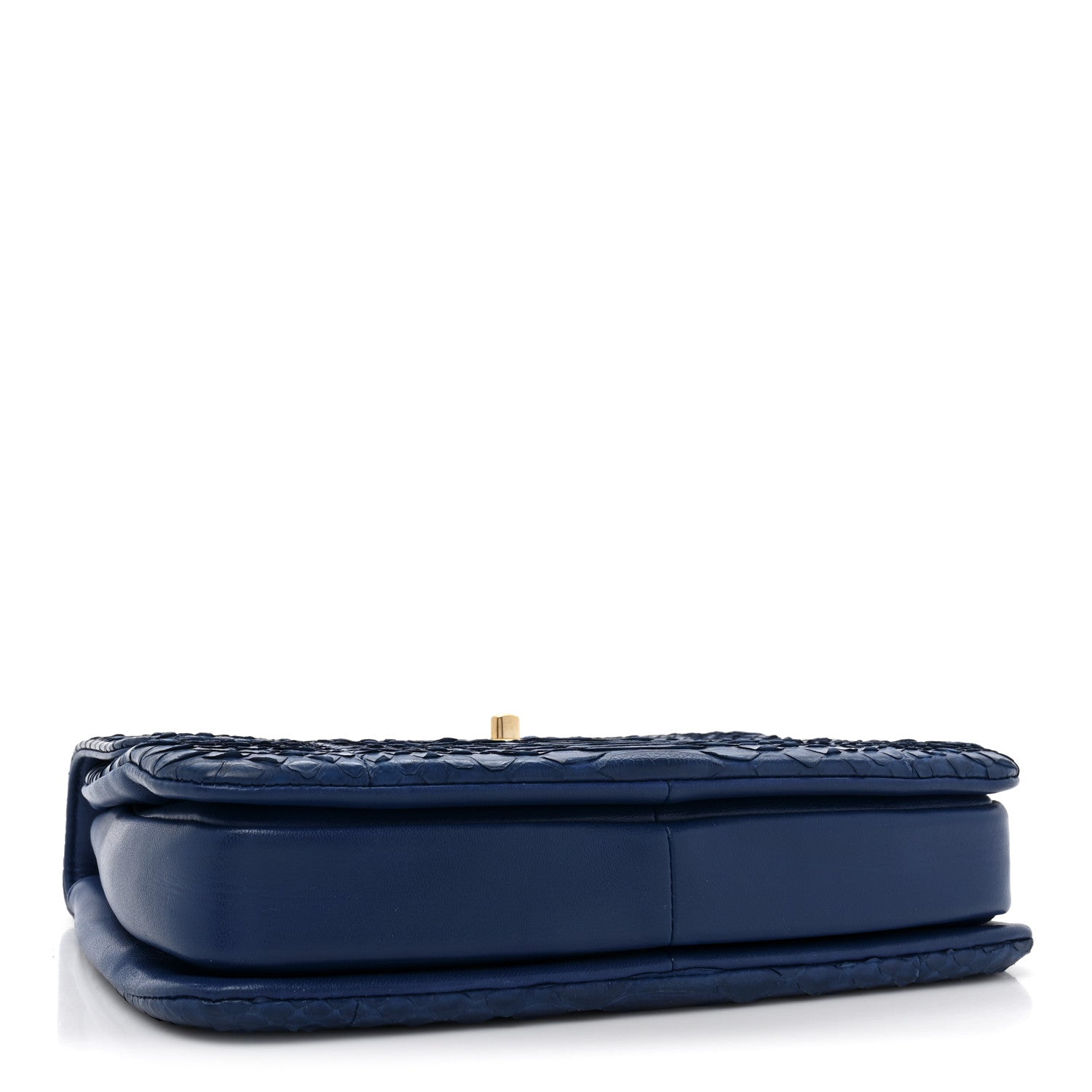 Chanel Snakeskin Quilted Small Trendy CC Chain Dual Handle Flap Bag Blue 4 of 11