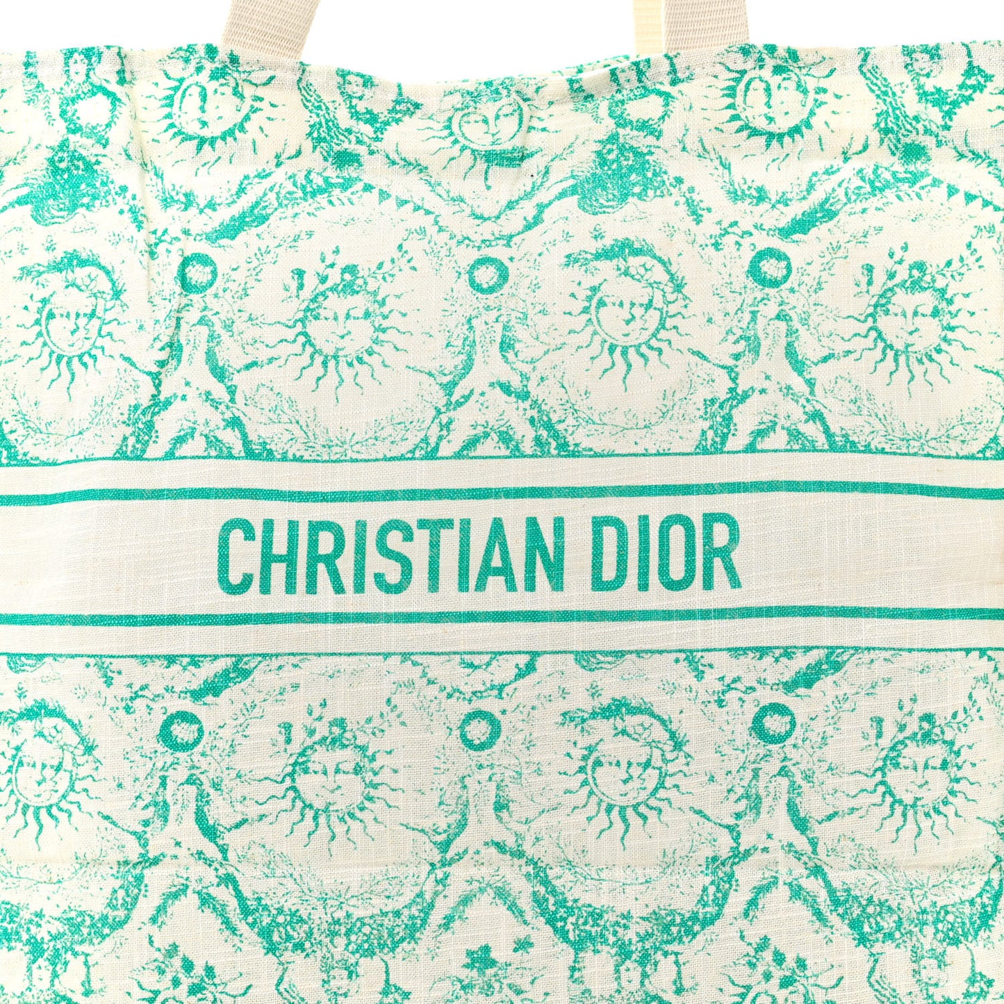 Canvas Dioriviera Toile de Jouy Soleil Tote Aquamarina