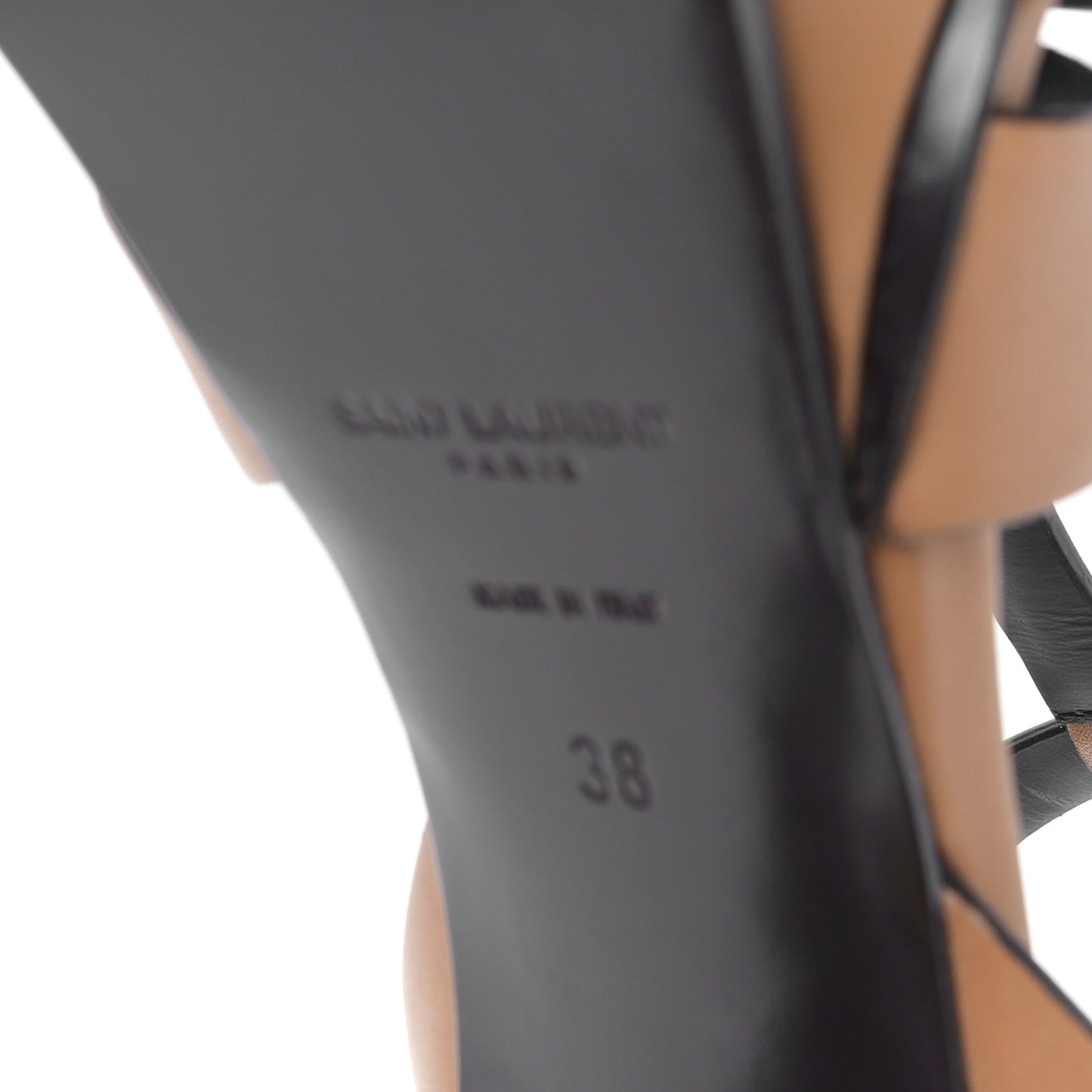 Calfskin Tribute 105 Platform Sandals 38 Nude Powder