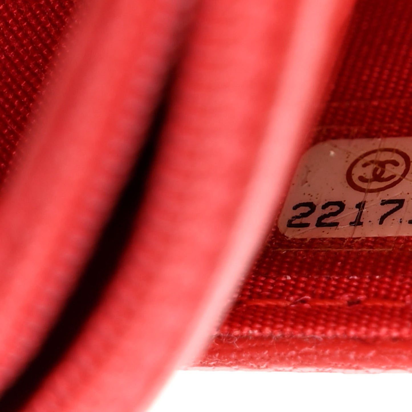 Goatskin Diagonal Quilted Wallet On Chain WOC Red