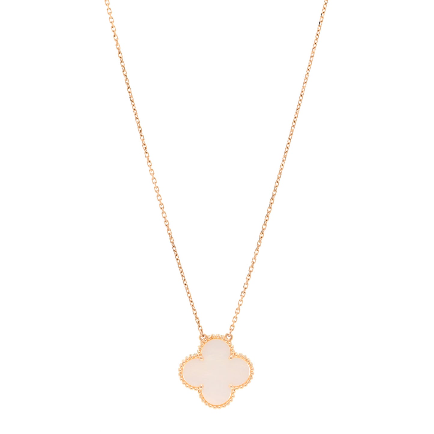 18K Rose Gold Mother of Pearl "Edition Ginza" Magic Alhambra Pendant Necklace