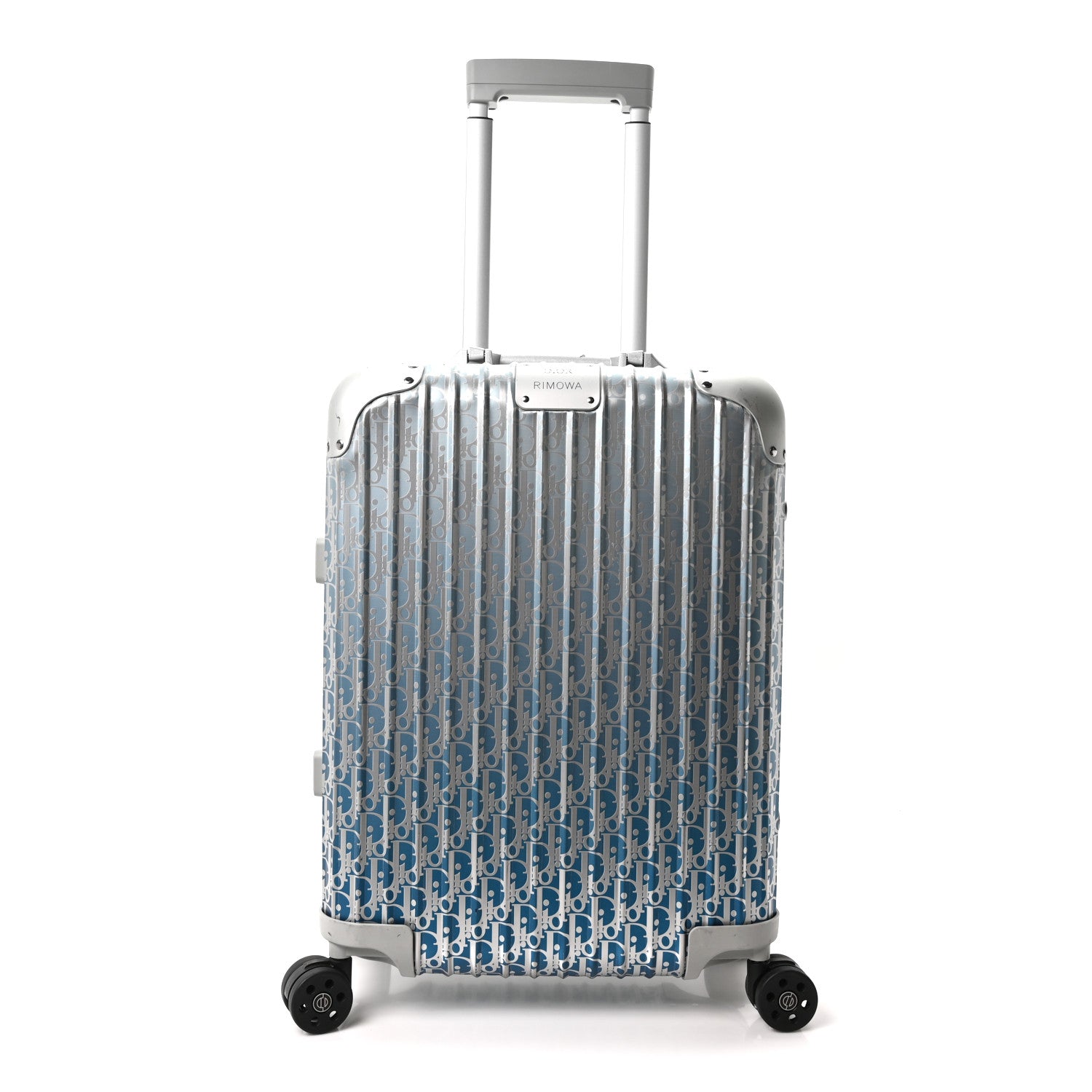 Christian Dior X RIMOWA Aluminum Gradient Cabin Luggage Blue Multi