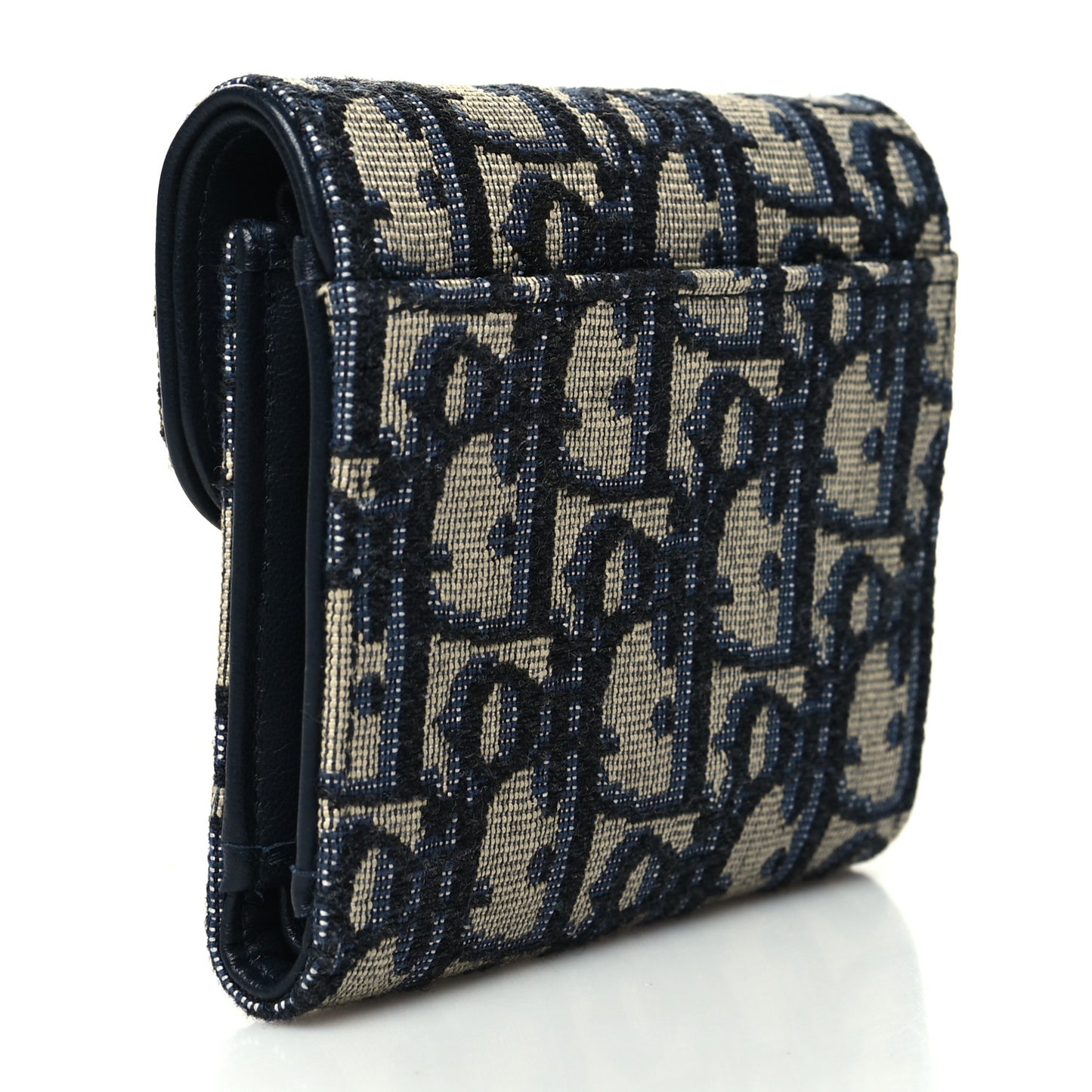 Oblique Saddle Lotus Wallet Blue