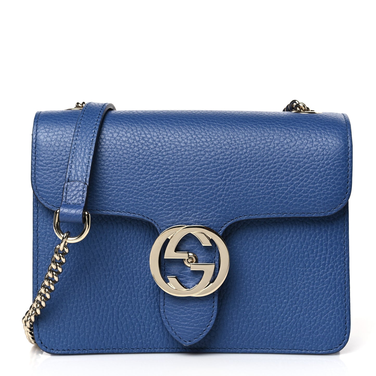 Dollar Calfskin Small Interlocking G Shoulder Bag Caspian