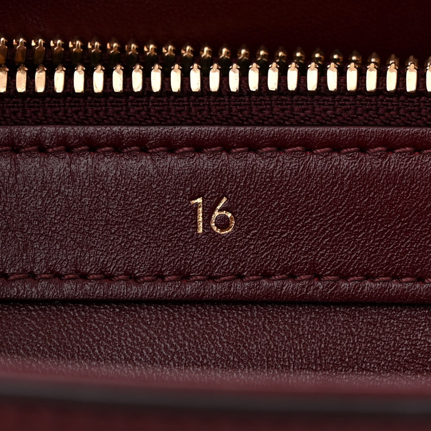 Satinated Calfskin Medium 16 Top Handle Bag Light Burgundy