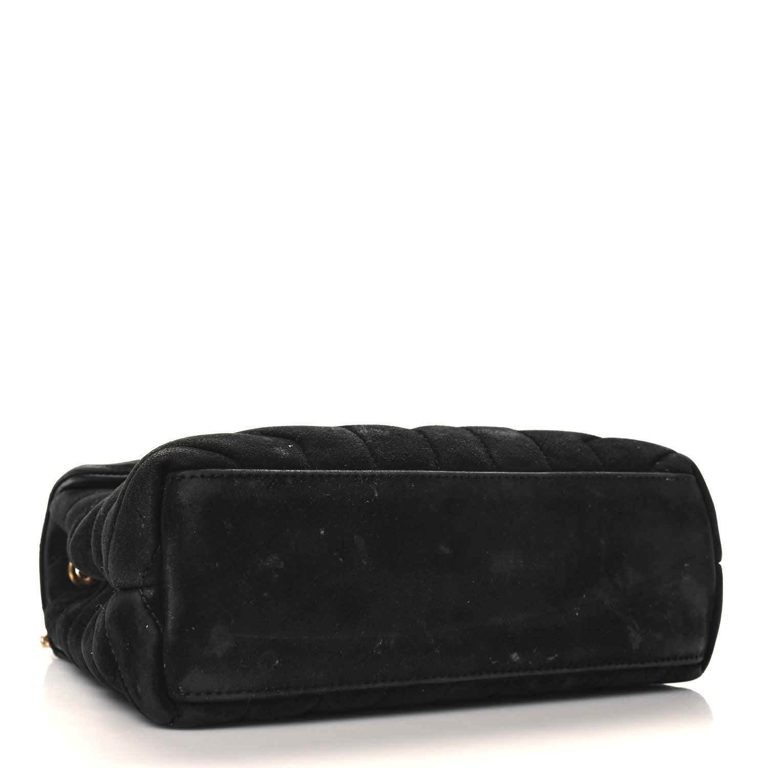 Saint Laurent Suede Calfskin Y Quilted Monogram Small Loulou Chain Satchel Black 4 of 13