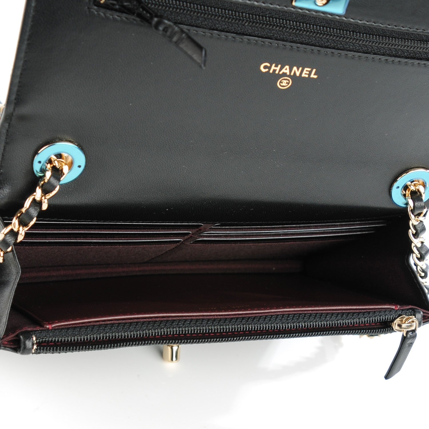 Chanel Lambskin Quilted Trendy CC Wallet On Chain WOC Black 6 of 9