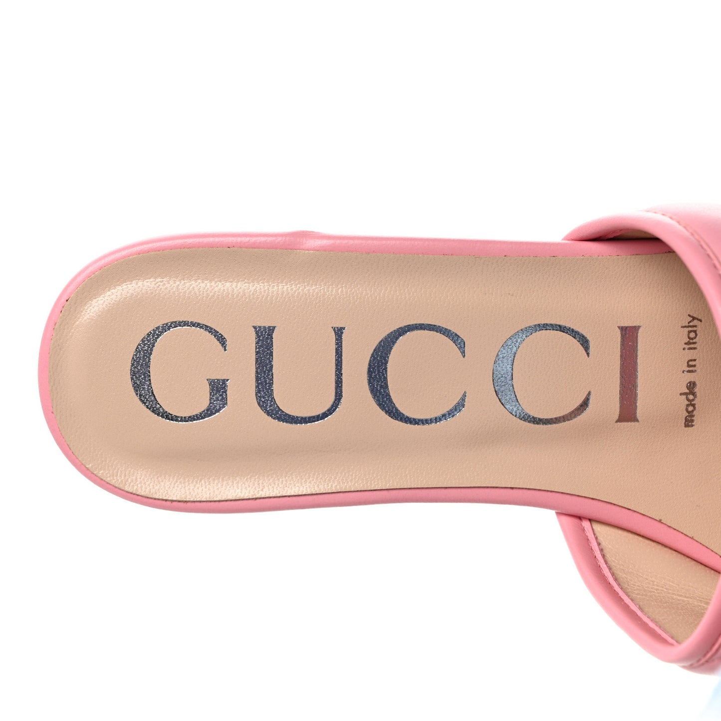 Nappa Matelasse GG Marmont Flat Slide Sandals 36.5 Wild Rose