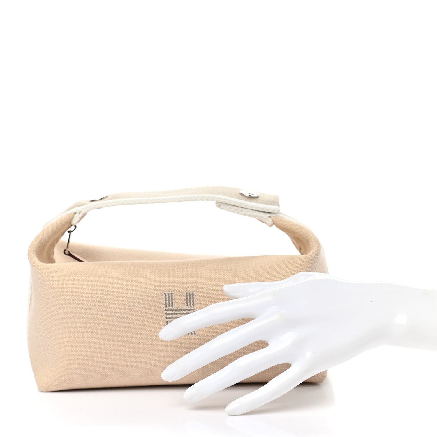 Hermes Canvas Small Bride-A-Brac Pouch Natural 2 of 9