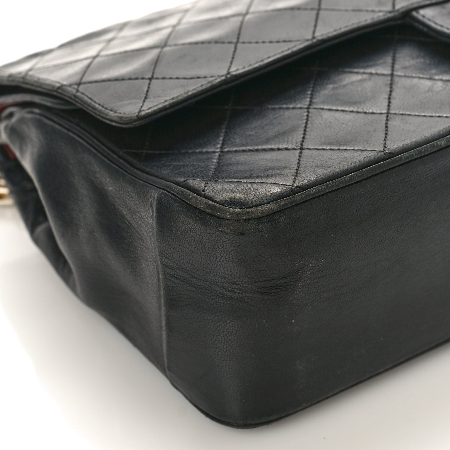 Lambskin Quilted Medium Bijoux Chain Double Flap Black