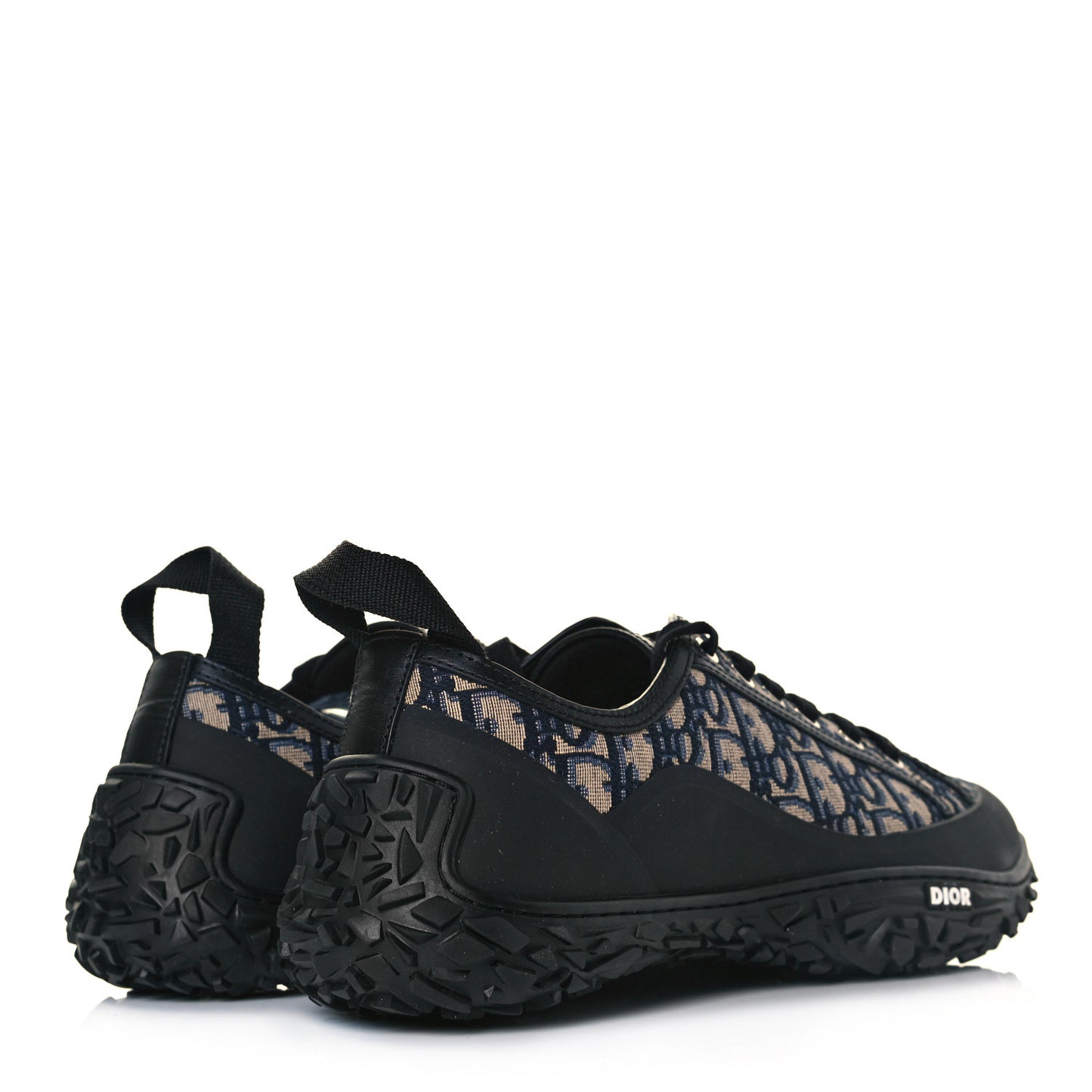 Jacquard Rubber Oblique Mens B28 Low Top Sneakers 44 Black Apricot