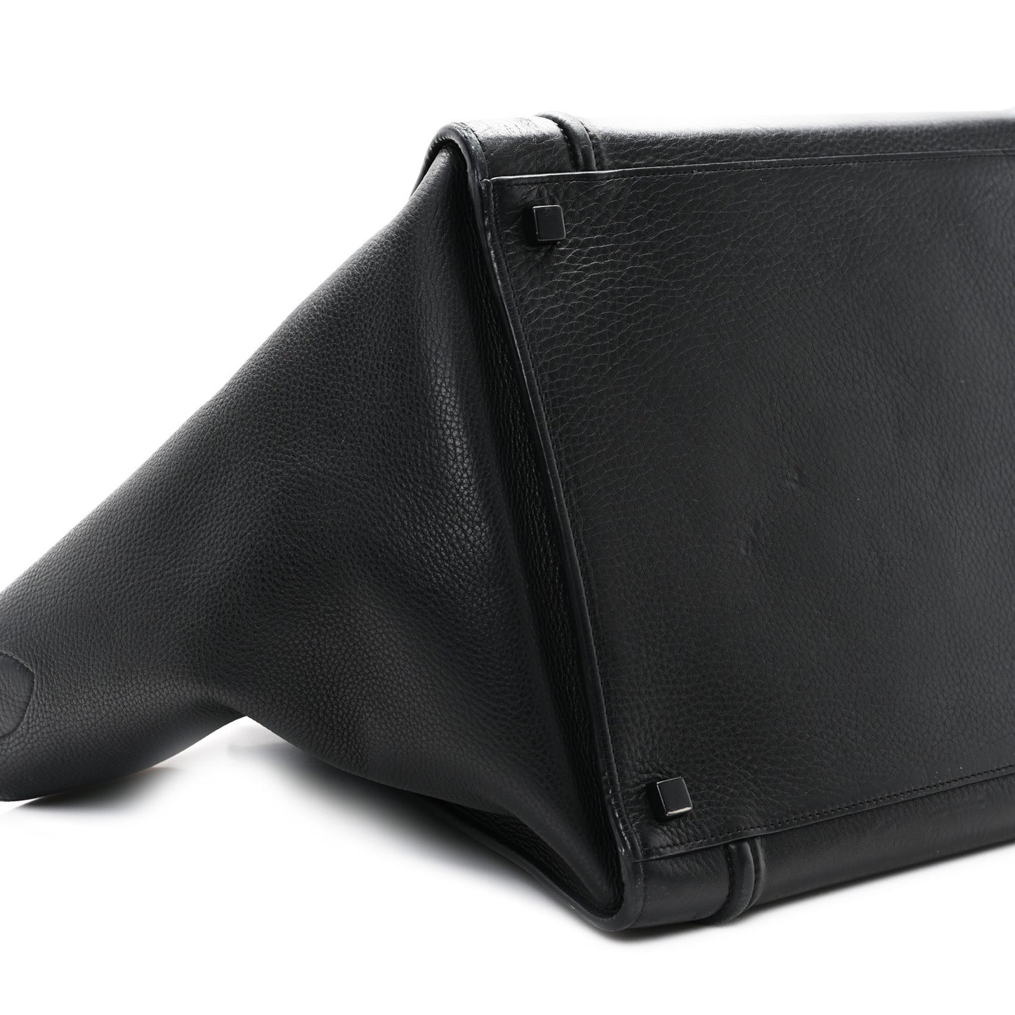 Grained Calfskin Medium Phantom Luggage Black