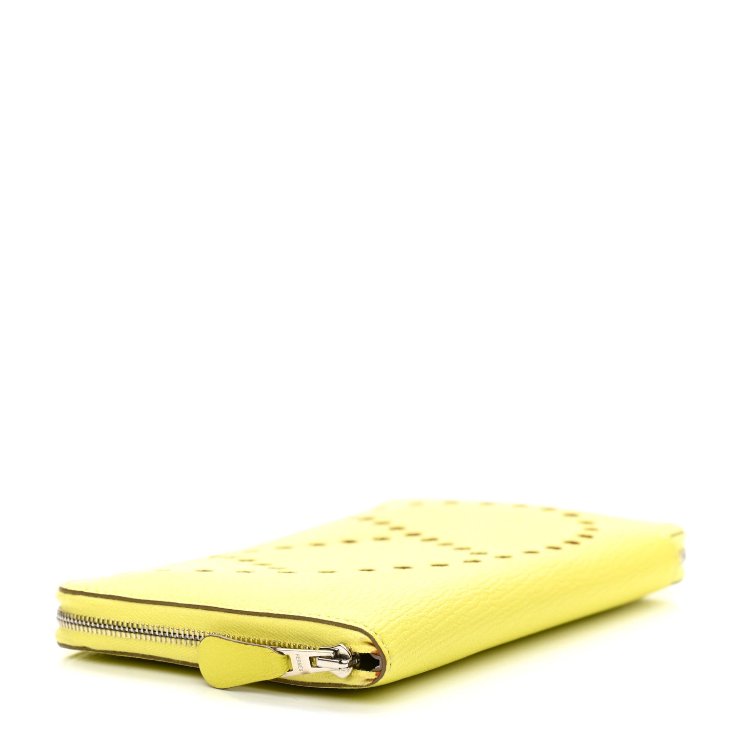 Chevre Mysore Verso Evelyne Long Wallet Lime Gris Perle
