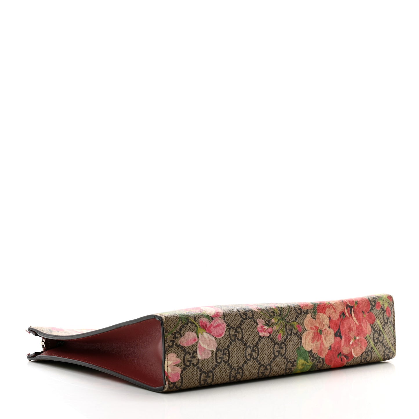 GG Supreme Monogram Blooms Large Cosmetic Case Beige Multicolor Dry Rose
