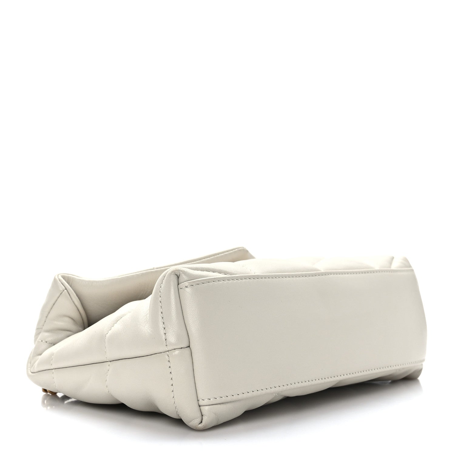 Saint Laurent Lambskin Quilted Toy Loulou Puffer Monogram Chain Satchel Crema Soft 4 of 10