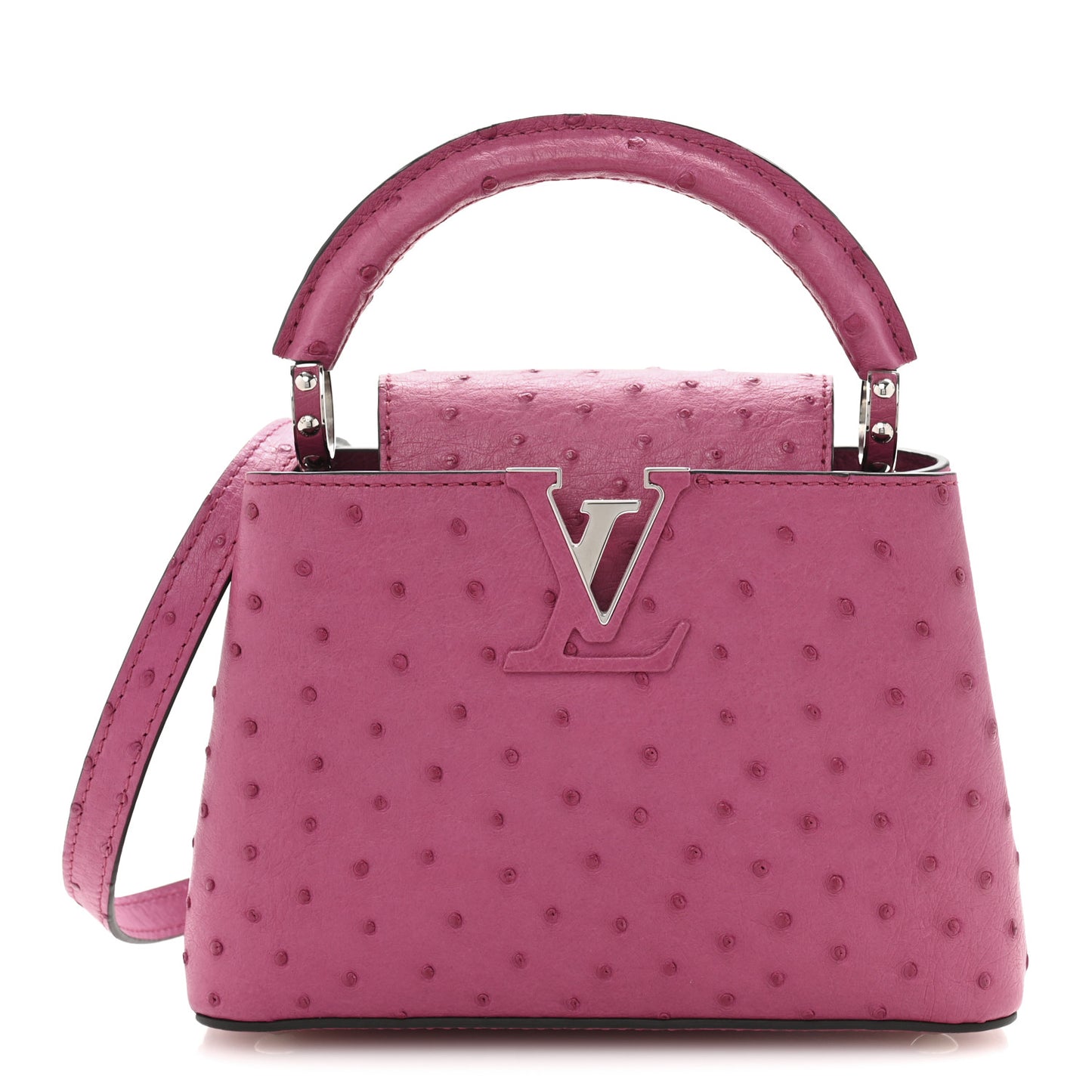 Ostrich Capucines Mini Fuchsia