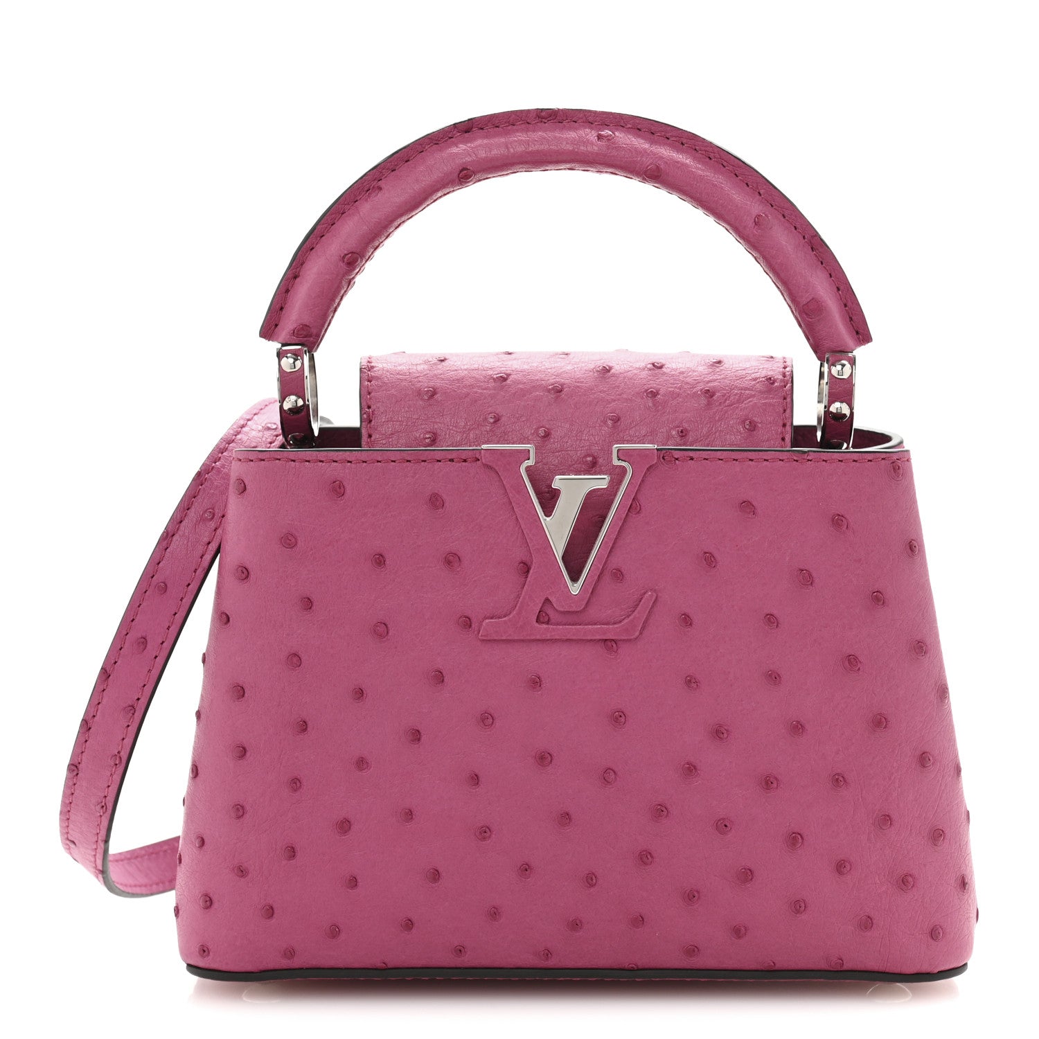 Louis Vuitton Ostrich Capucines Mini Fuchsia 1 of 10