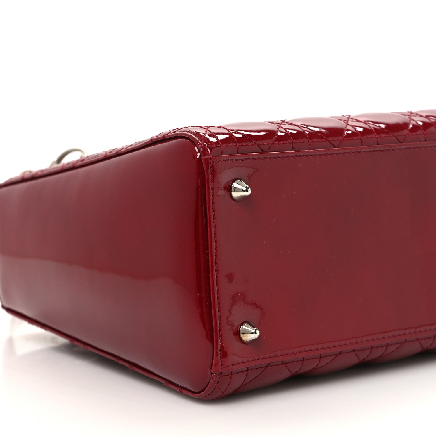 Christian Dior Patent Cannage Medium Lady Dior Red 9 of 10