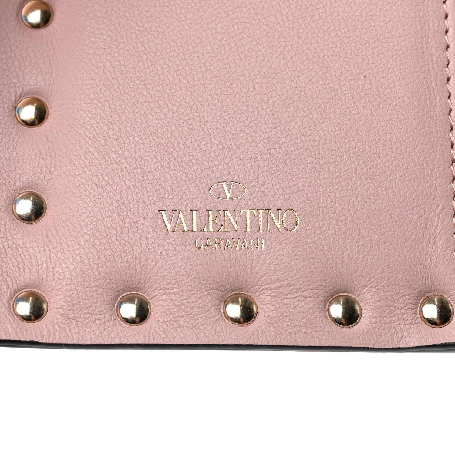 Valentino Garavani Nappa Rockstud Coin Purse Card Holder Water Rose 6 of 8